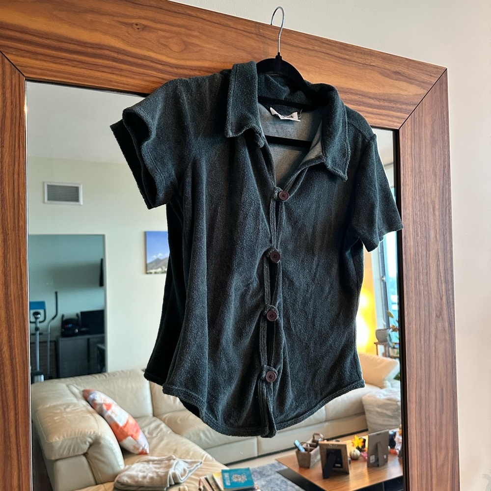 Maisie Wilen Terry Cloth Polo Top as Seen on Courtney Kardashian
